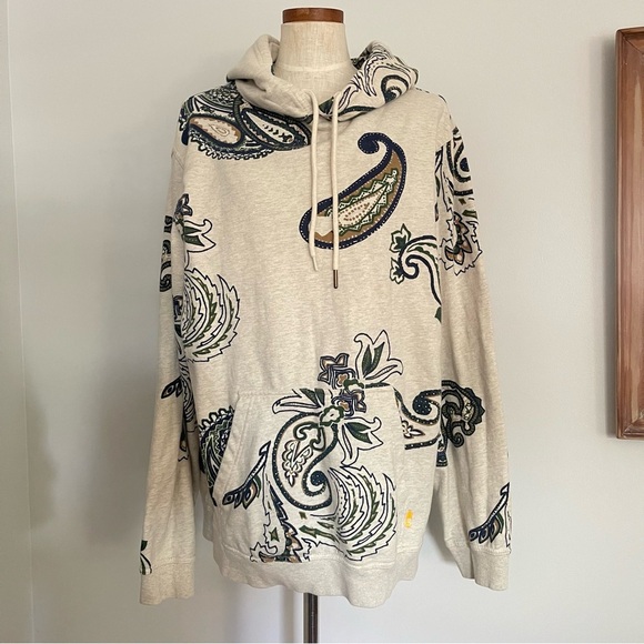 Urban Outfitters Paisley print Hoodie sweatshirt for Men Large preowned - Picture 1 of 8